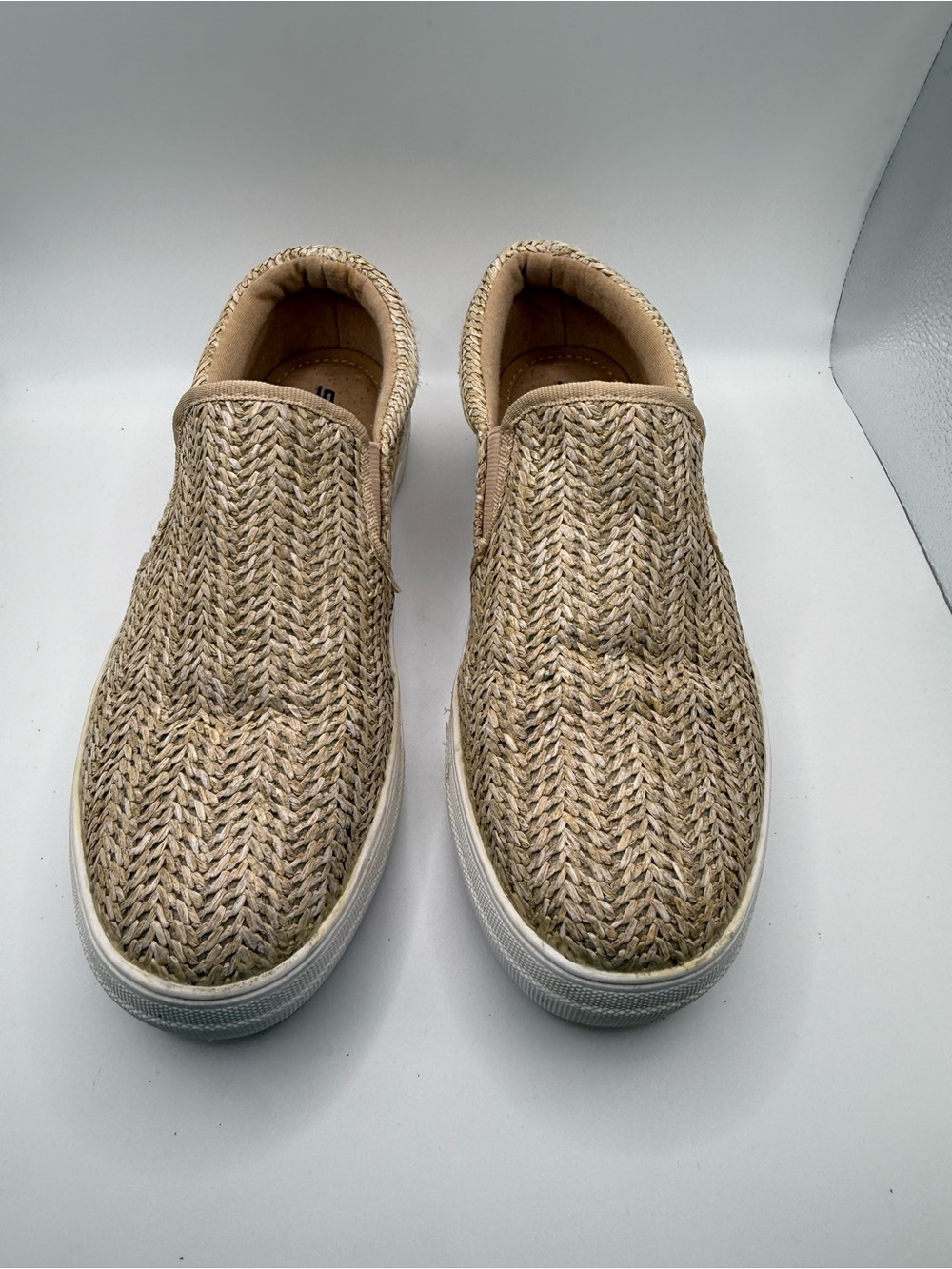 Soda Woven Slip-On Sneakers — Natural Beige